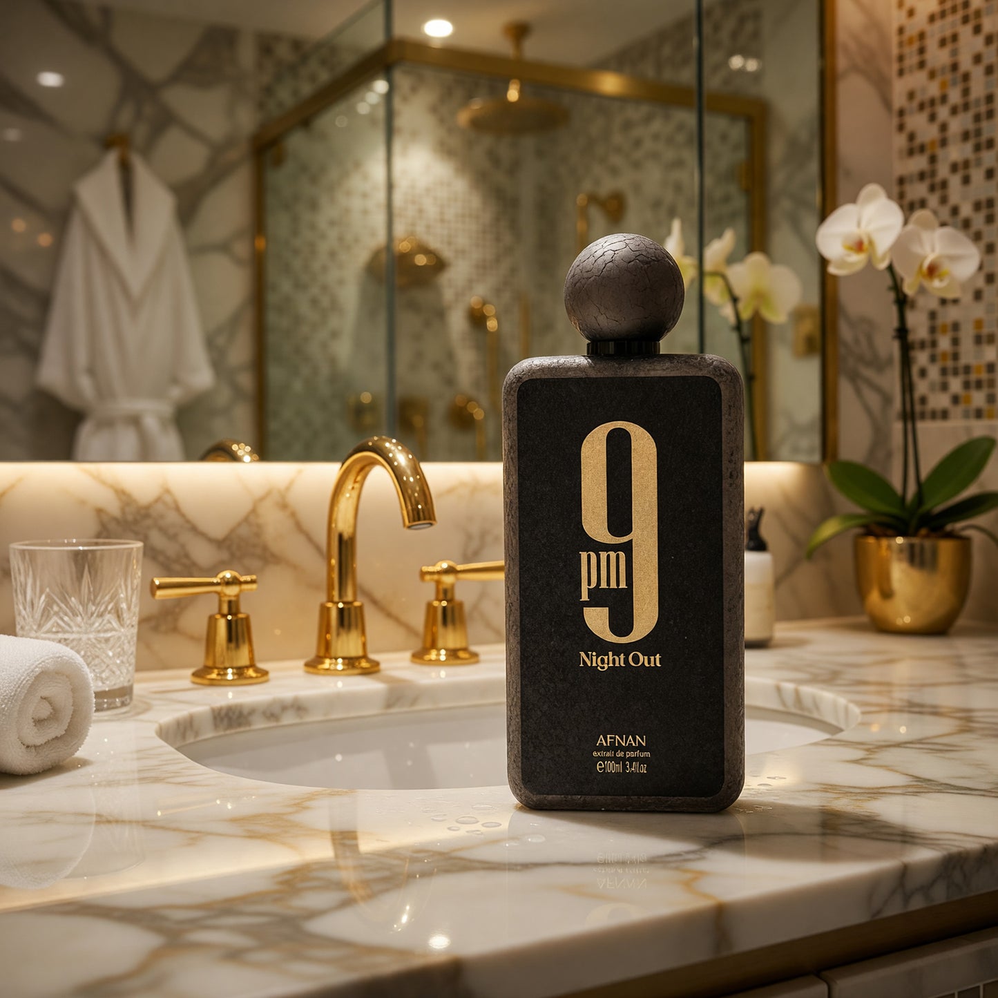 9PM Night Out by Afnan, 3.4oz Extrait De Parfum spray for Unisex TESTER