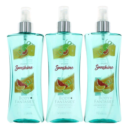 Pure Sunshine by Body Fantasies, 3 Pack 8oz Fragrance Body Spray women