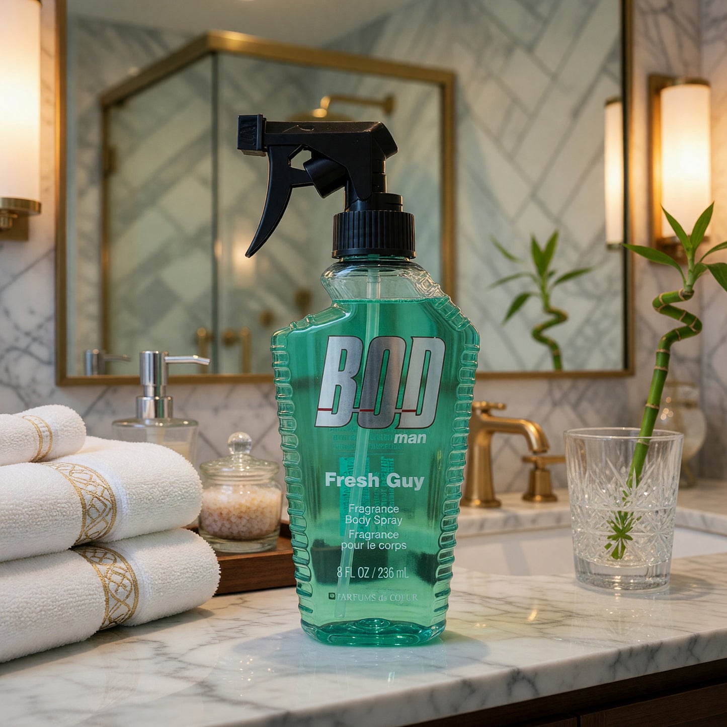 Bod Man Fresh Guy by Parfums De Coeur, 8oz Frgrance Body Spray men