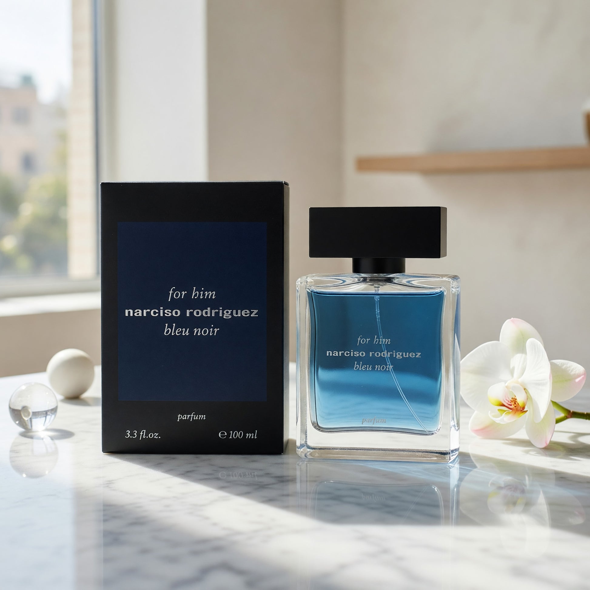 Narciso Rodriguez Bleu Noir by Narciso Rodriguez, 3.3oz Parfum Spray men