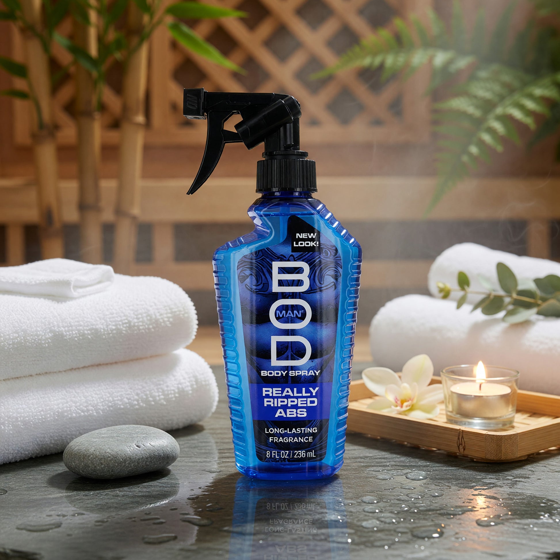 Bod Man Really Ripped Abs by Parfums De Coeur, 8oz Fragrance Body Spray men