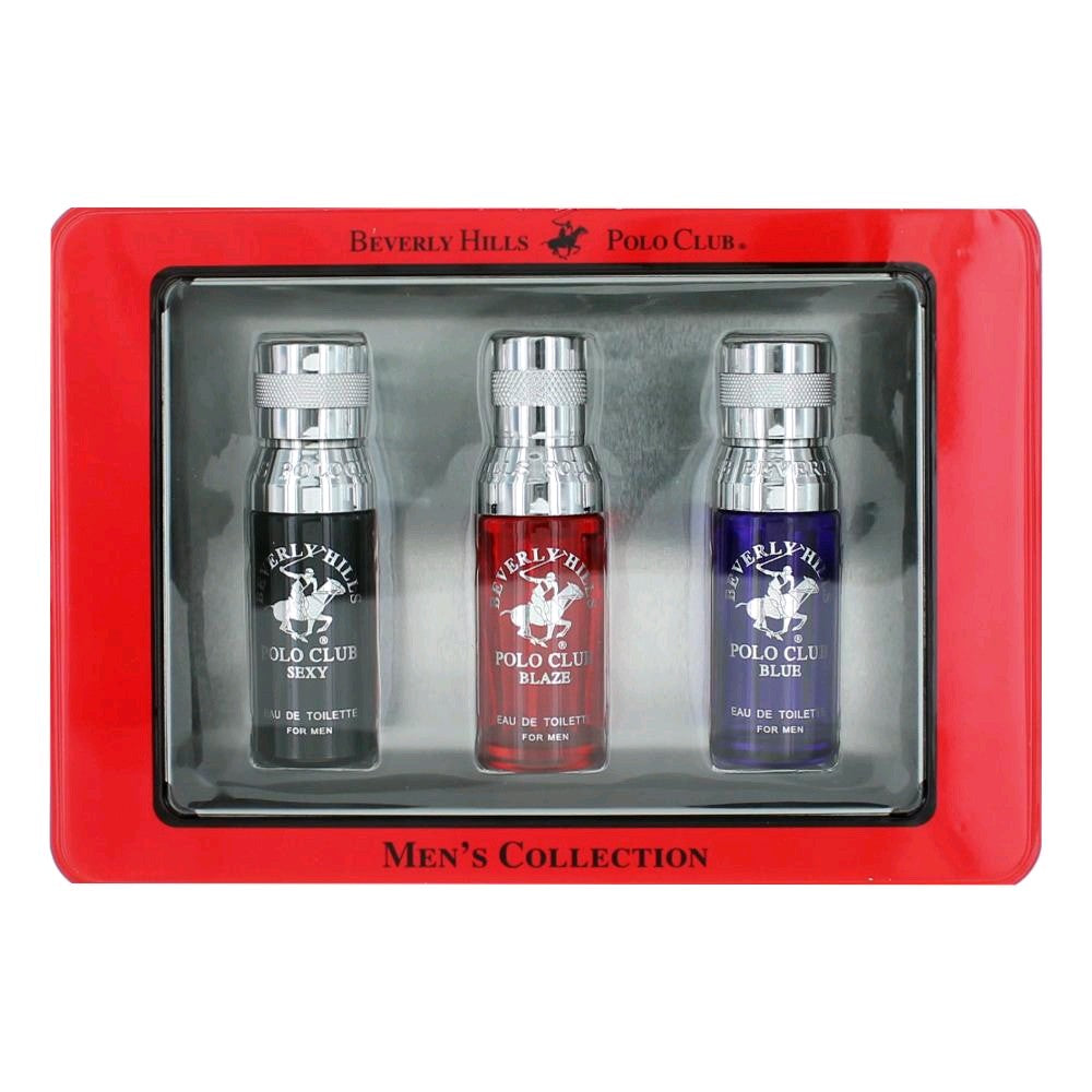 BHPC Body Spray Collection, 3 Piece Mini Variety Set men (Red New)