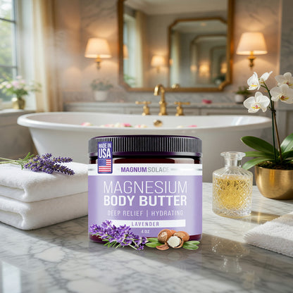 Magnesium Body Butter by Magnum Solace, 5 oz Body Butter - Lavender - Lavender
