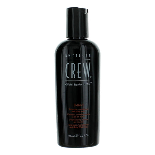 American Crew 3-In-1 by American Crew, 3.3oz Shampoo, Conditioner, and Body Wash