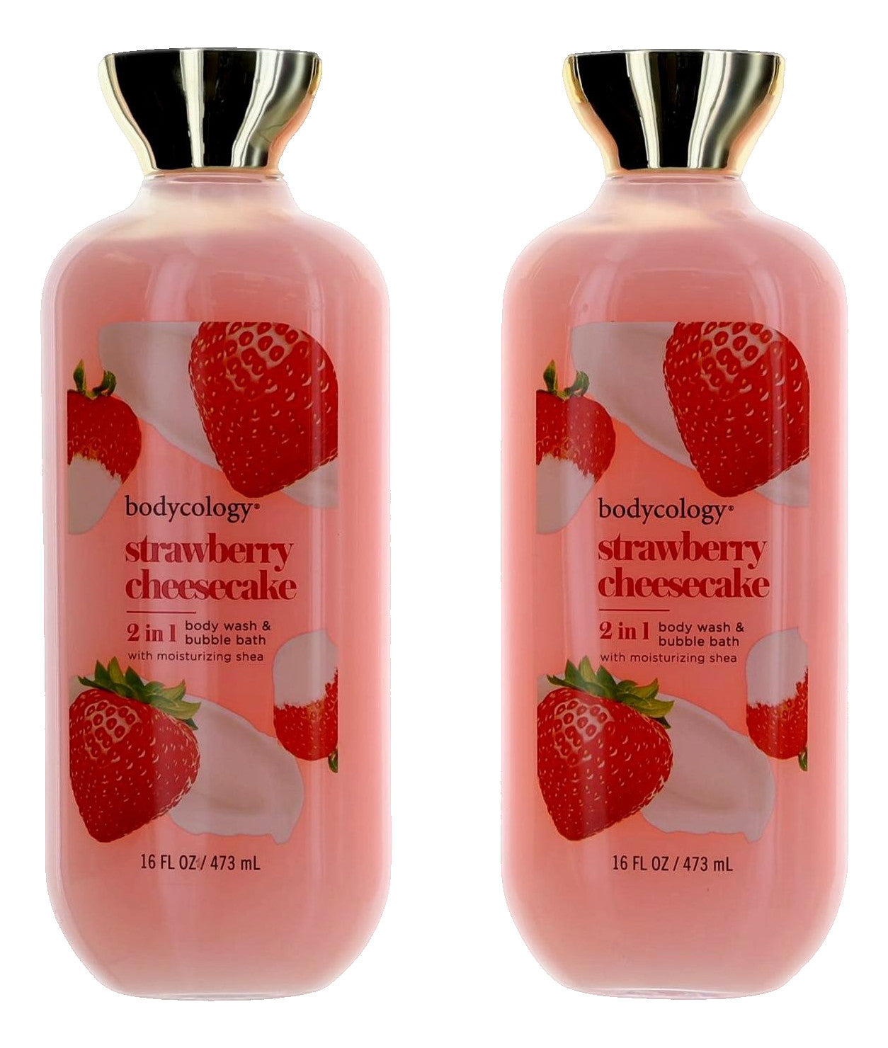 Strawberry Cheesecake, 3 Pack 16oz 2 in 1 Body Wash & Bubble Bath women