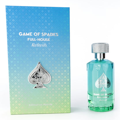 Game of Spade Full House Refresh, 3.4oz Extrait De Parfum Spray for Unisex