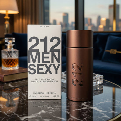 212 Sexy by Carolina Herrera, 3.4 oz EDT Spray for Men TESTER