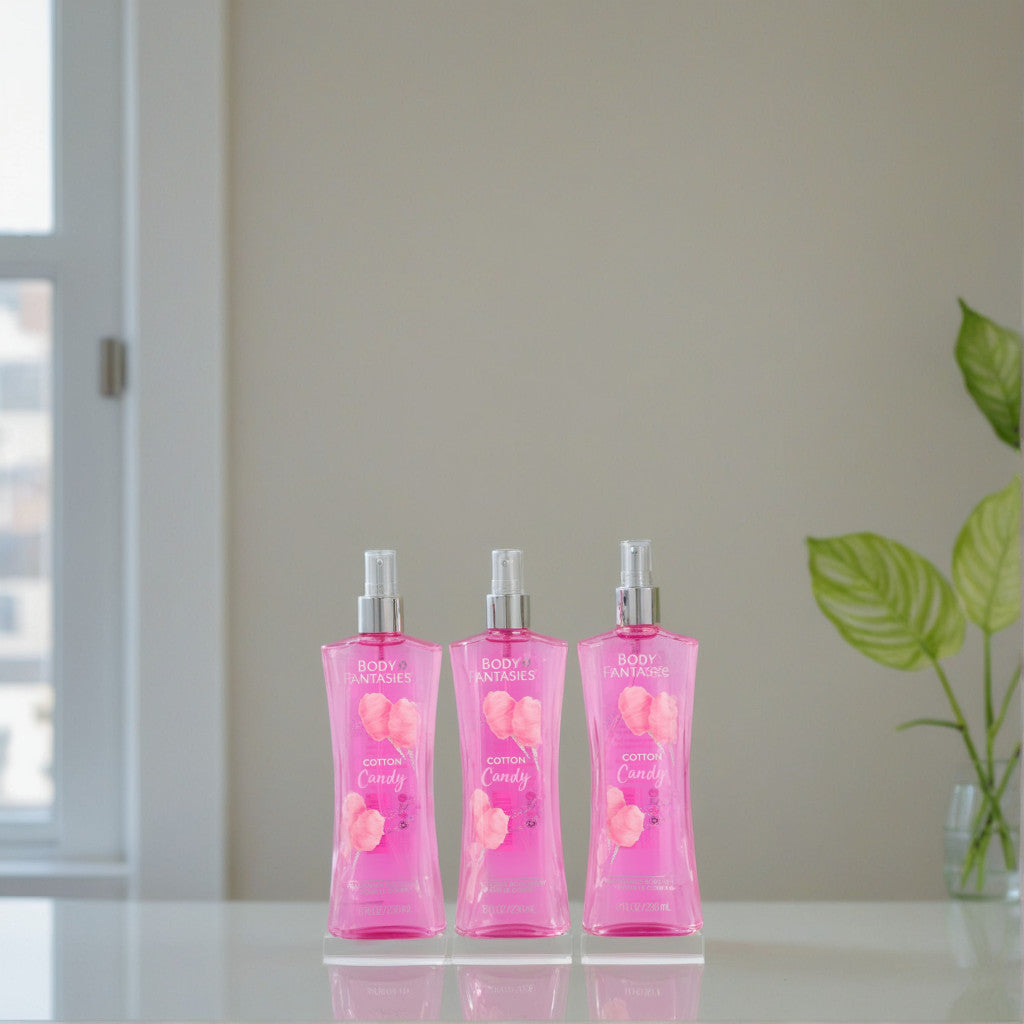 Cotton Candy by Body Fantasies, 3 Pack 8oz Fragrance Body Spray women