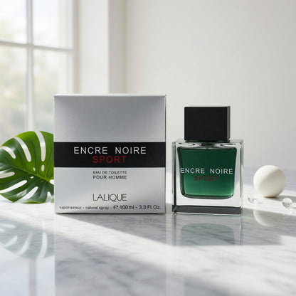 Encre Noire Sport by Lalique, 3 oz EDT Spray for Men