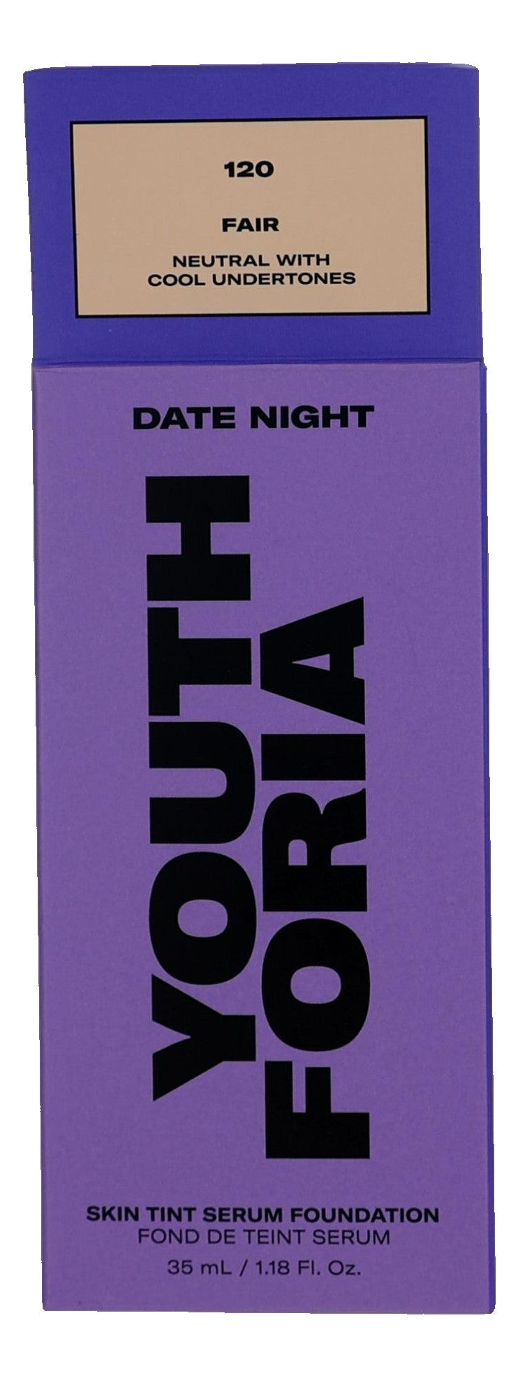 Date Night by Youthforia, 1.18oz Skin Tint Serum Foundation - 120 Fair - 120 Fair