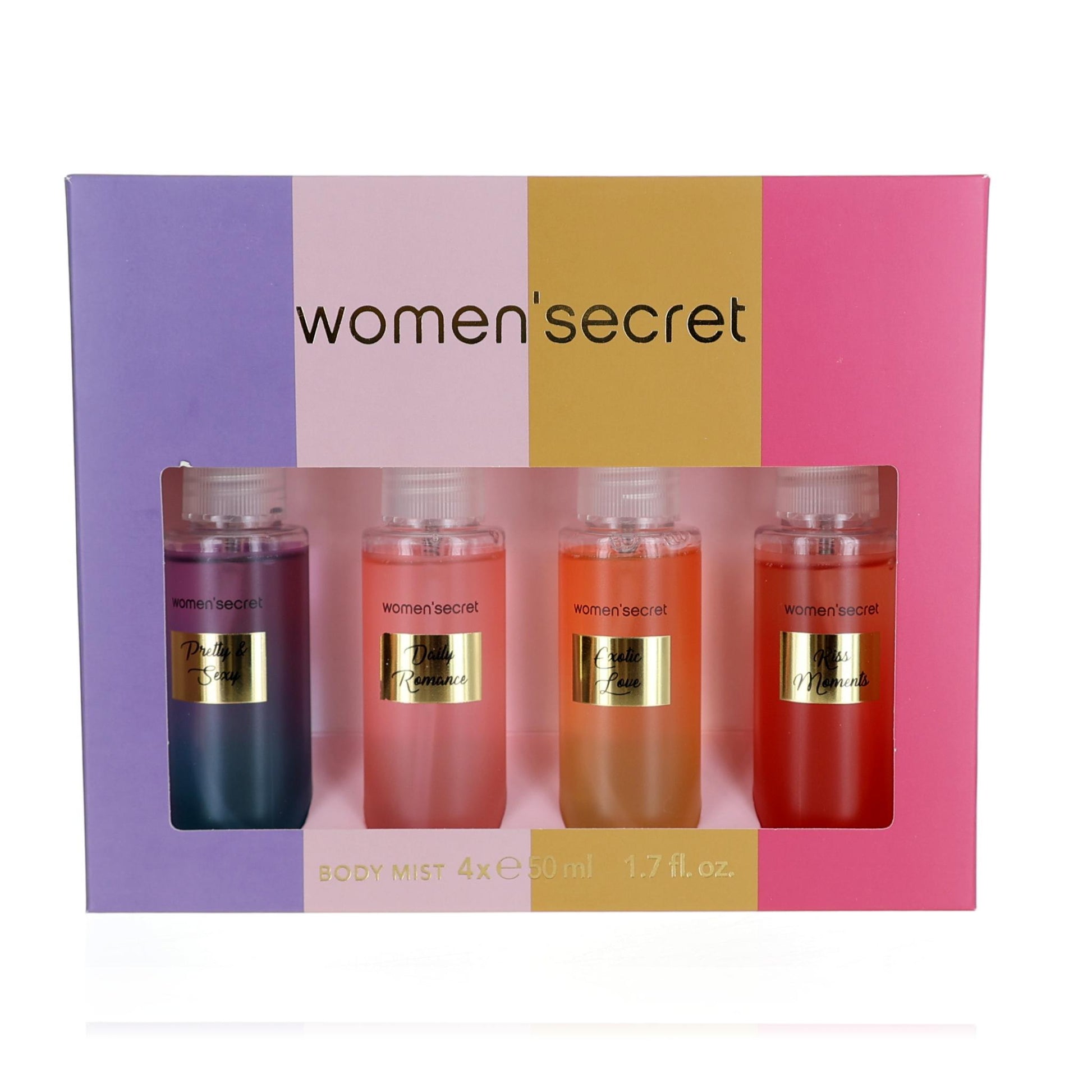  Women'Secret by Women'Secret, 4 Piece Body Mist Set for Women 