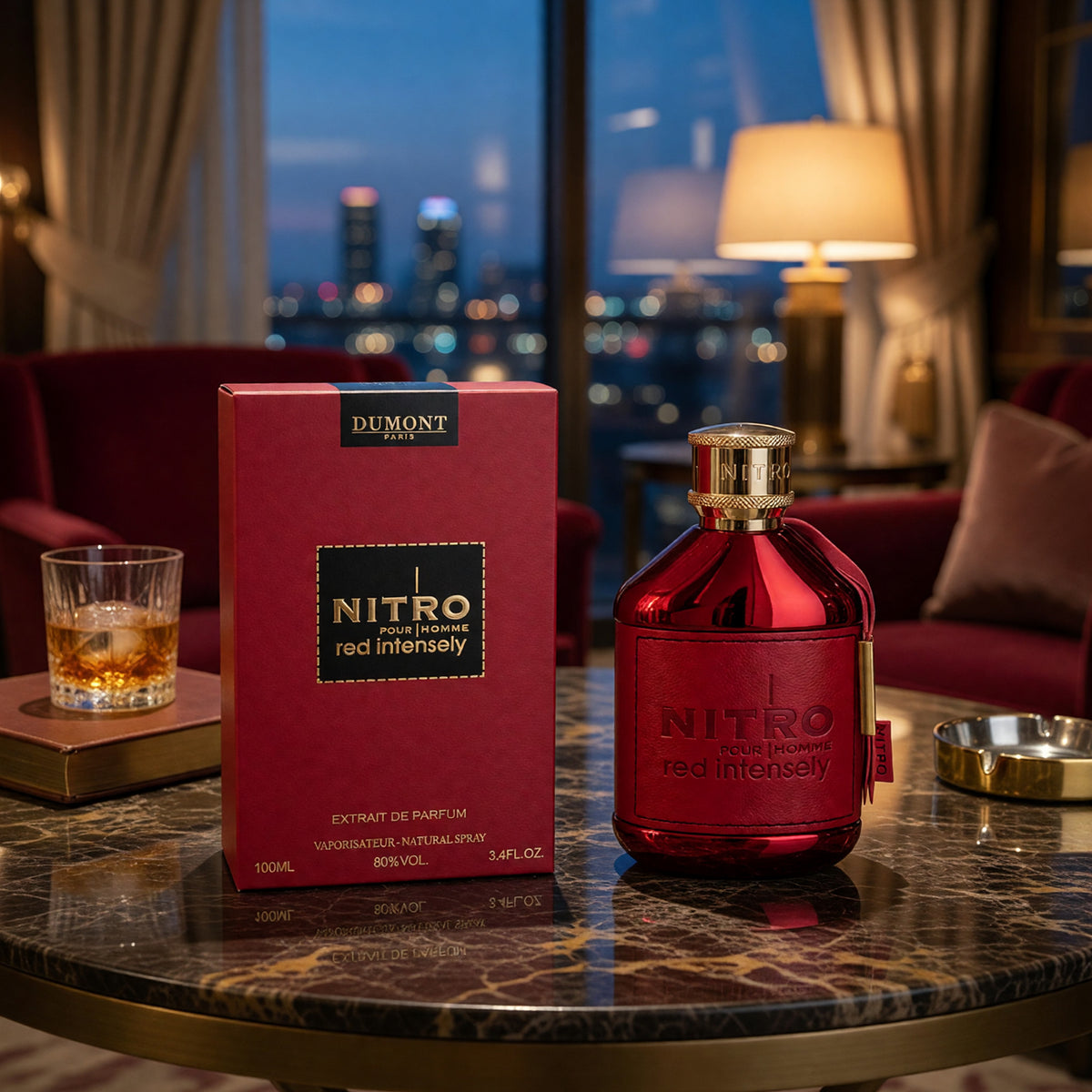 Nitro Red Intensely by Dumont, 3.4 oz EDP Spray for Men