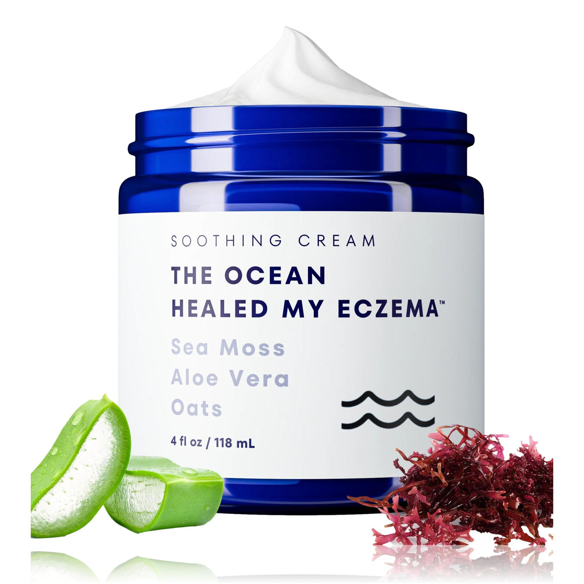 The Ocean Healed My Eczema by HBTO, 4 oz Soothing Cream 