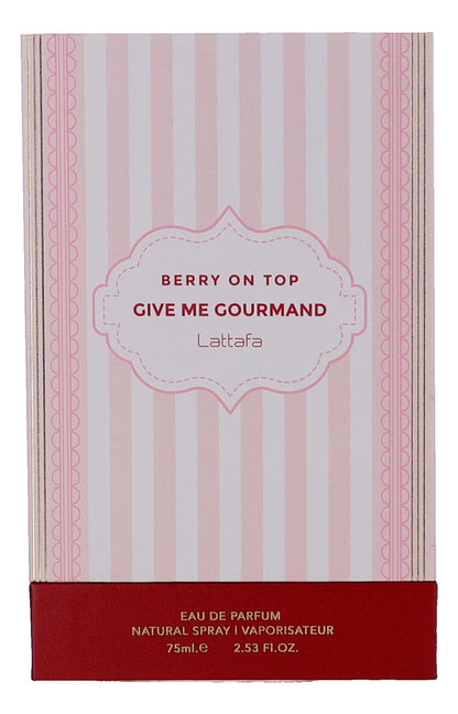 Berry On Top Give Me Gourmand by Lattafa, 2.53 oz EDP Spray for Women