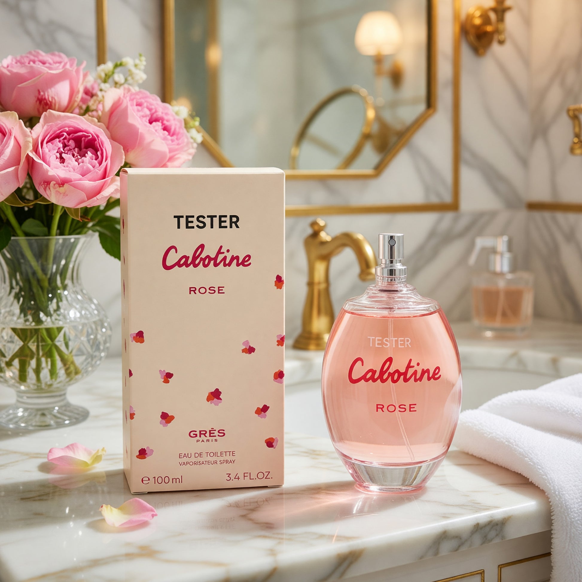 Cabotine Rose by Parfums Gres, 3.4 oz EDT Spray for Women Tester