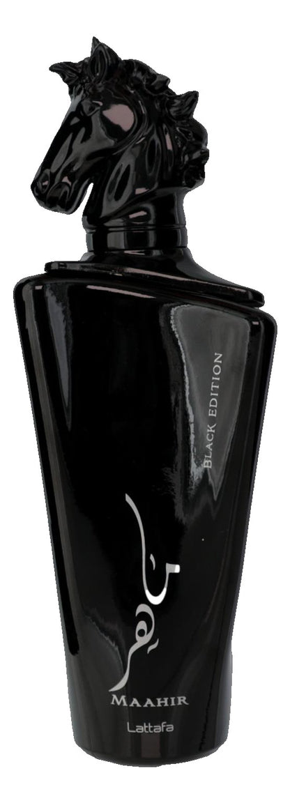 Maahir Black Edition by Lattafa, 3.4 oz EDP Spray for Unisex
