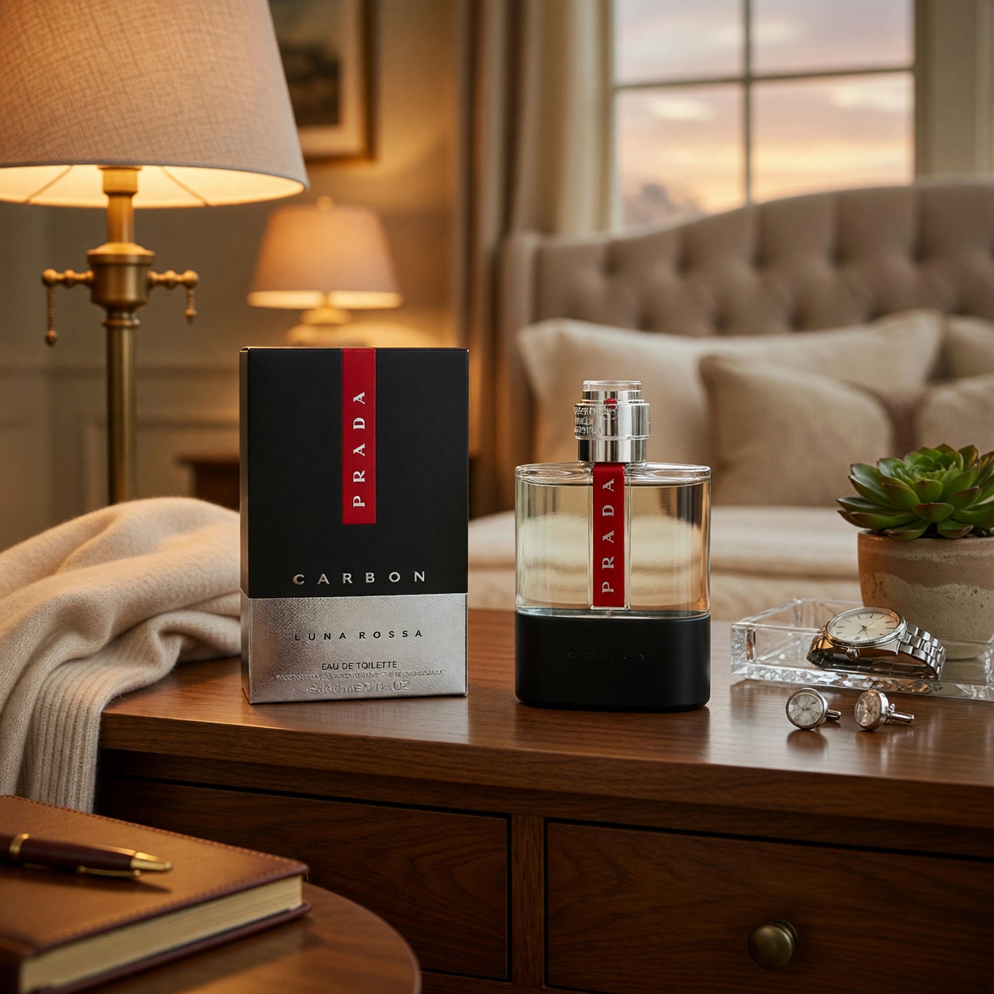 Prada Luna Rossa Carbon by Prada, 3.4 oz EDT Spray for Men