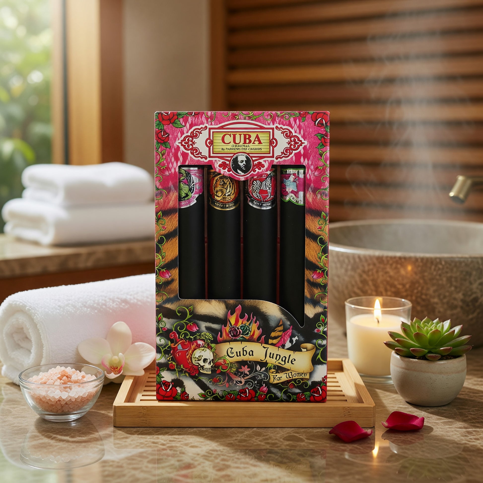 Cuba Original by Cuba, 4 Piece Gift Set for Women (Jungle)