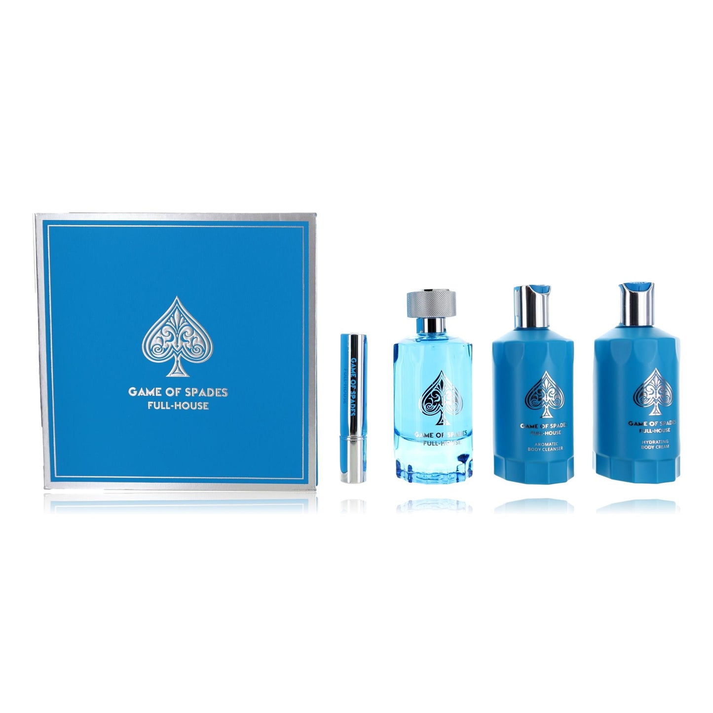 Game of Spades Full-House by Jo Milano, 4 Piece Gift Set for Unisex