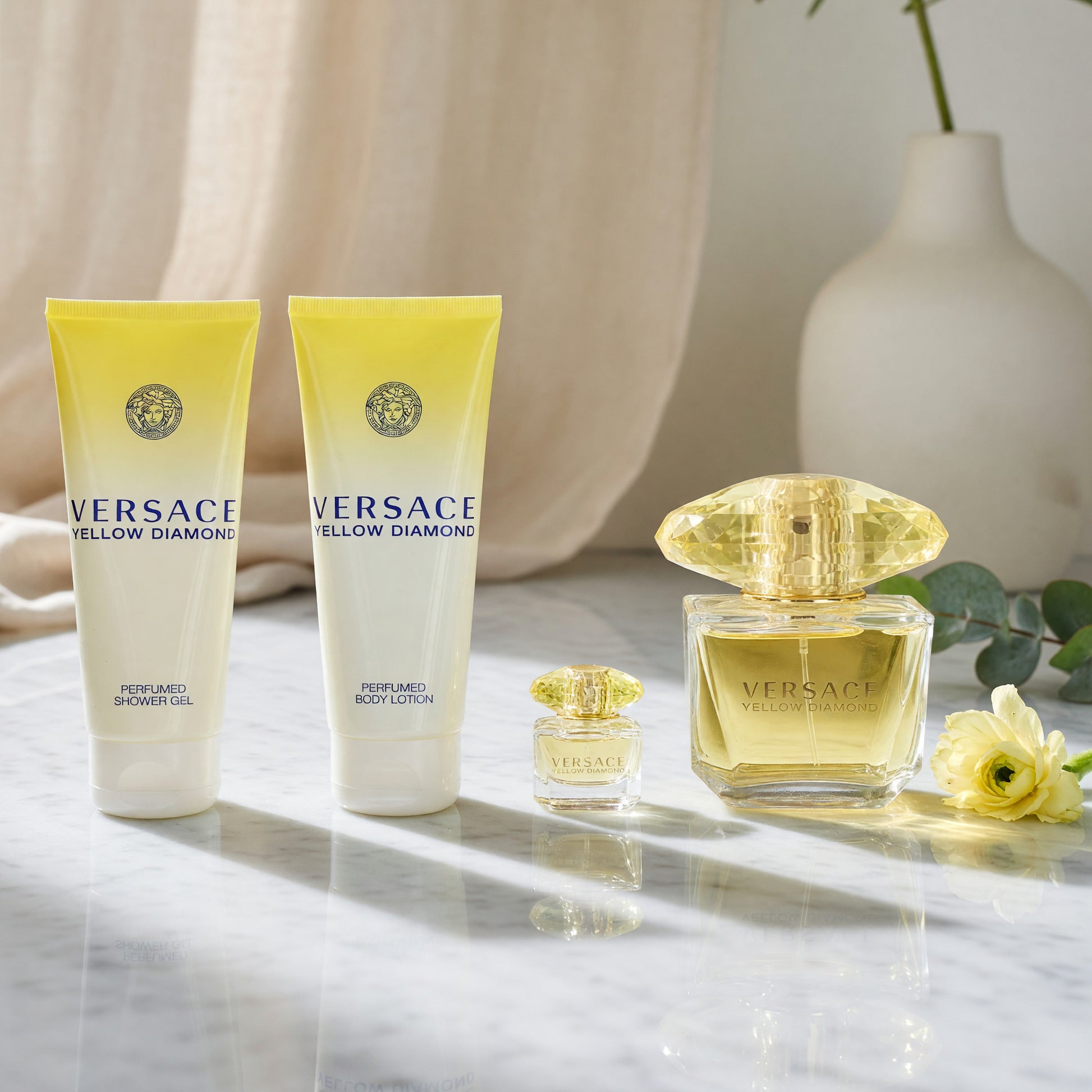 Versace Yellow Diamond by Versace, 4 Piece Gift Set for Women