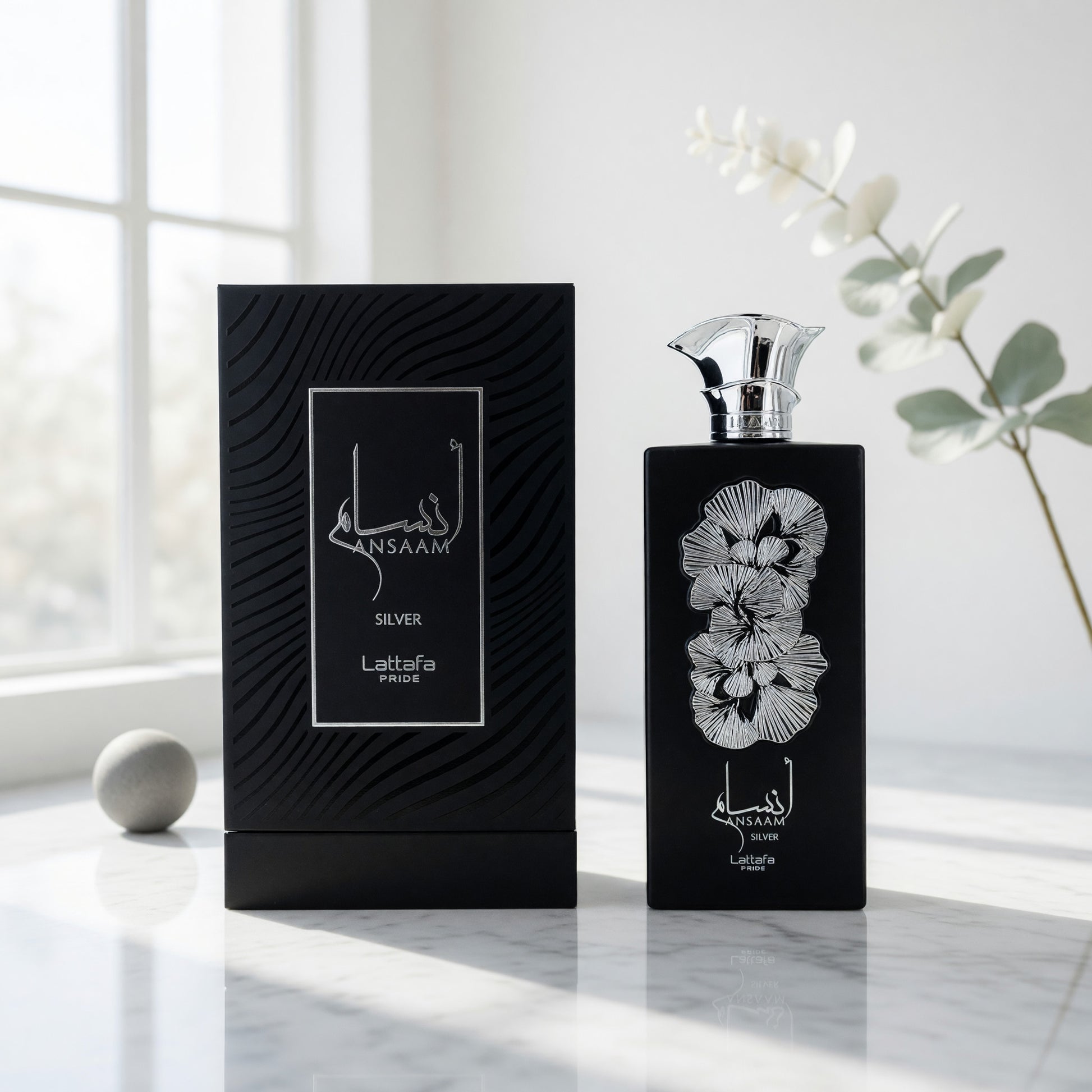 Ansaam Silver by Lattafa, 3.4 oz EDP Spray for Unisex