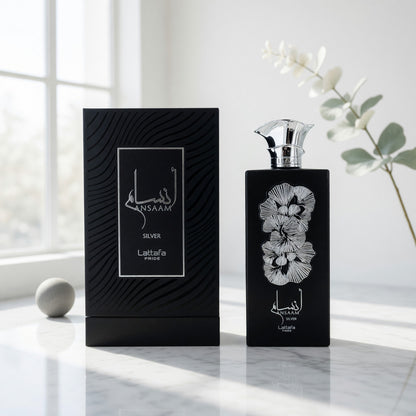 Ansaam Silver by Lattafa, 3.4 oz EDP Spray for Unisex