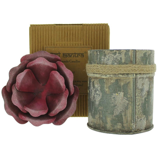 Bali Mantra Handmade Scented Candle In Rose Tin - Redcurrant