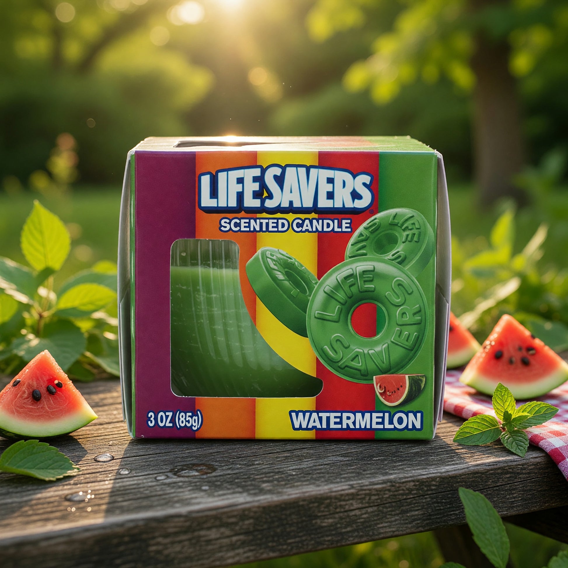 Life Savers Scented Candle 3 oz Jar - Watermelon