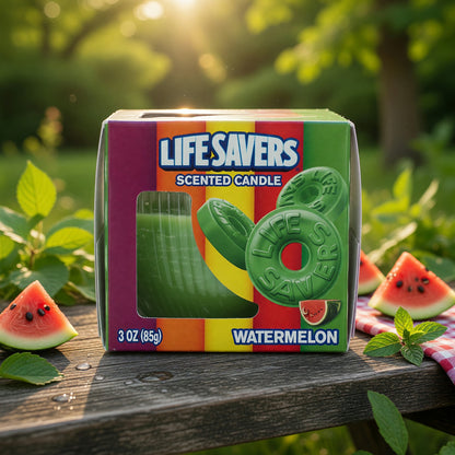 Life Savers Scented Candle 3 oz Jar - Watermelon