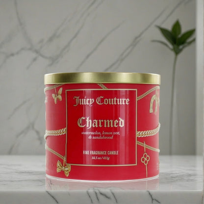 Juicy Couture 14.5 oz Soy Wax Blend 3 Wick Candle - Charmed