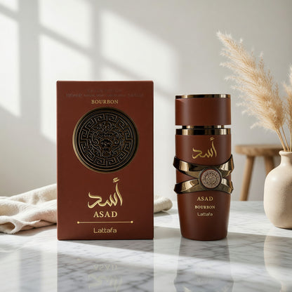 Asad Bourbon by Lattafa, 3.4 oz EDP Spray for Men