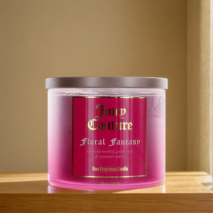 Juicy Couture 14.5 oz Soy Wax Blend 3 Wick Candle - Floral Fantasy