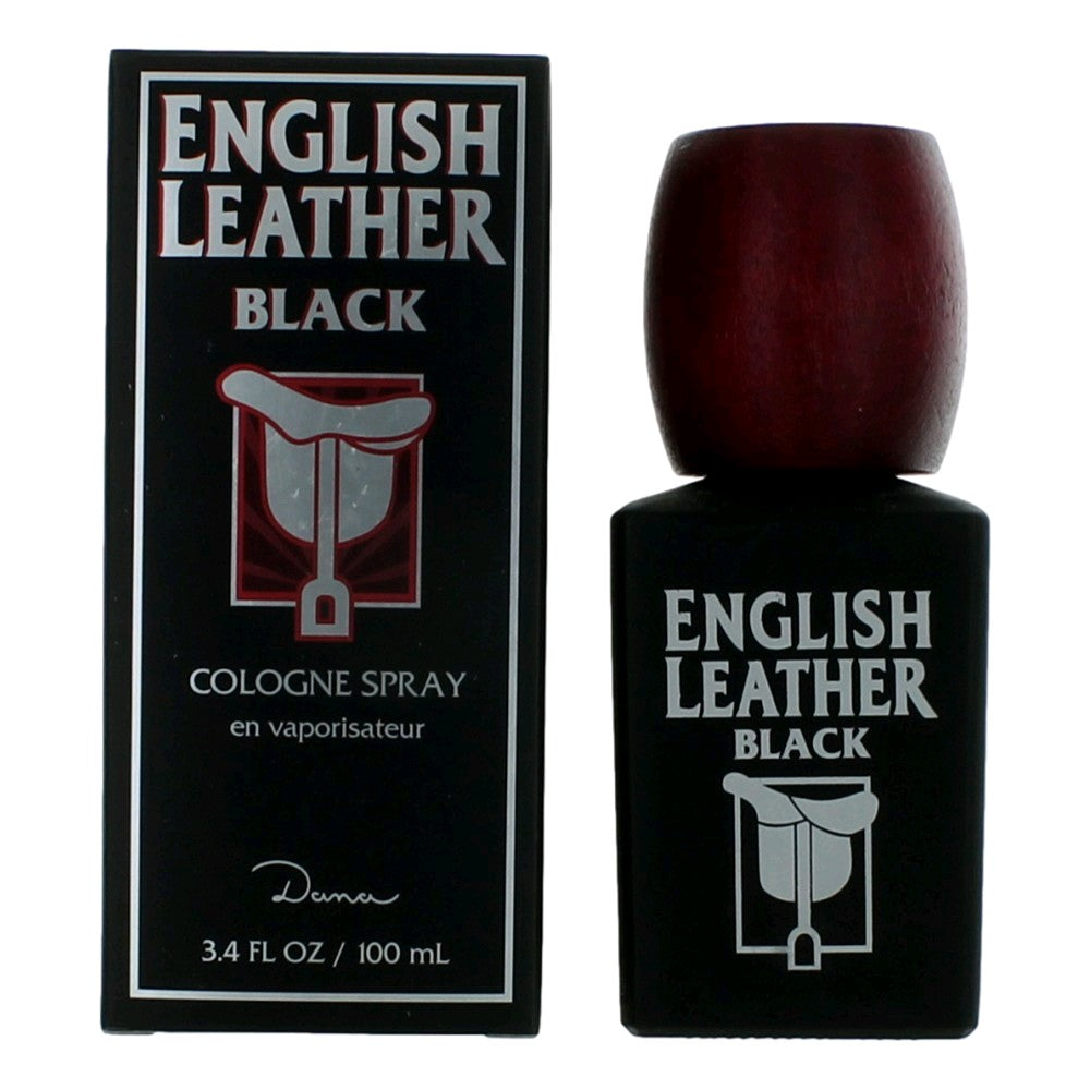 English Leather Black by Dana, 3.4 oz Cologne Spray for Men