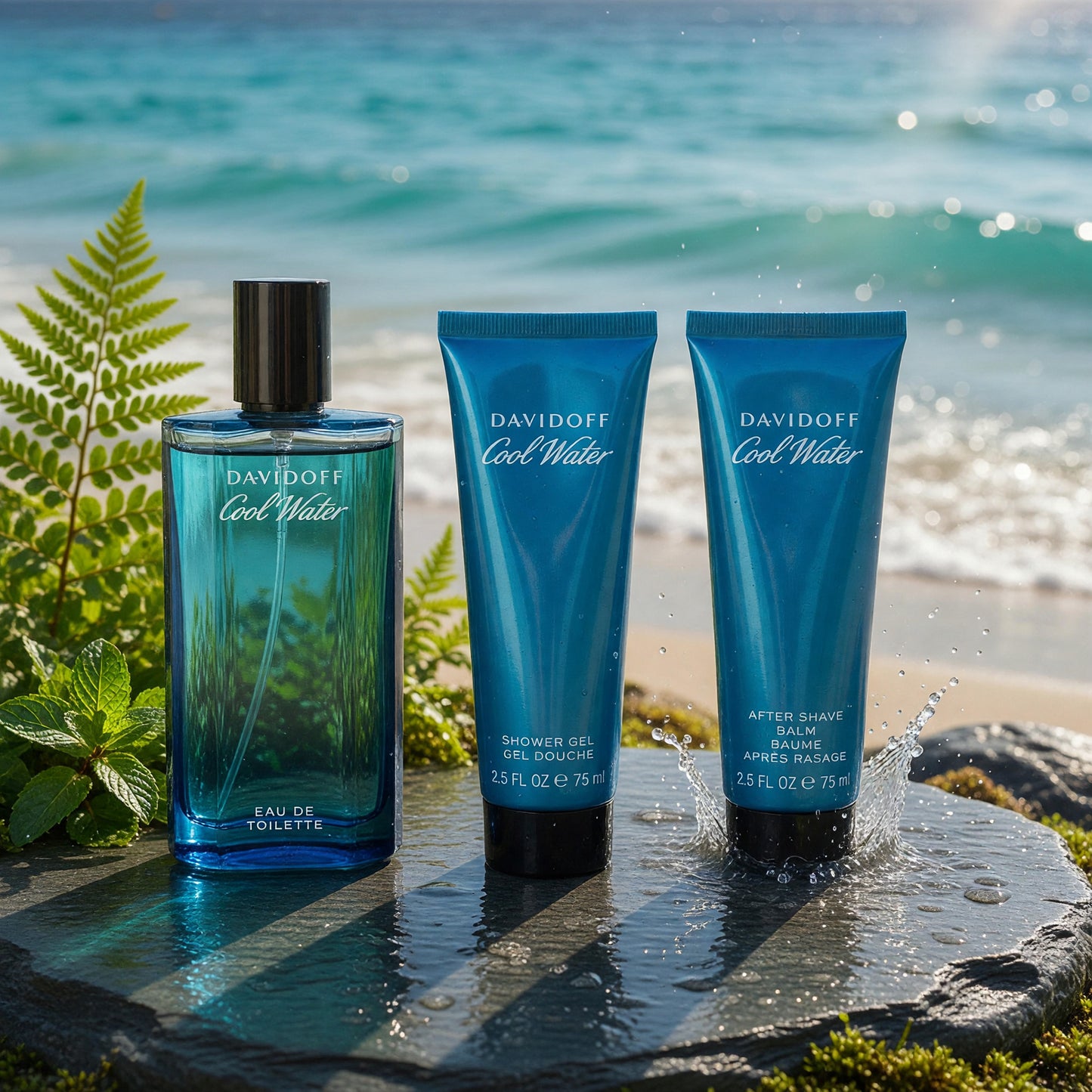 Cool Water by Davidoff, 3 Piece Gift Set for Men
