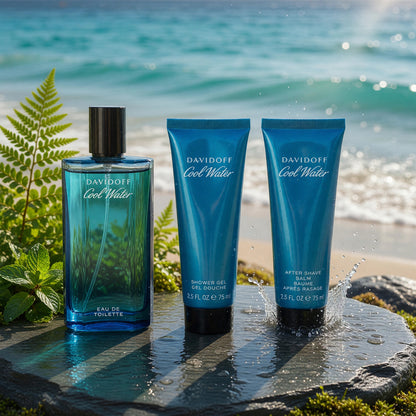 Cool Water by Davidoff, 3 Piece Gift Set for Men