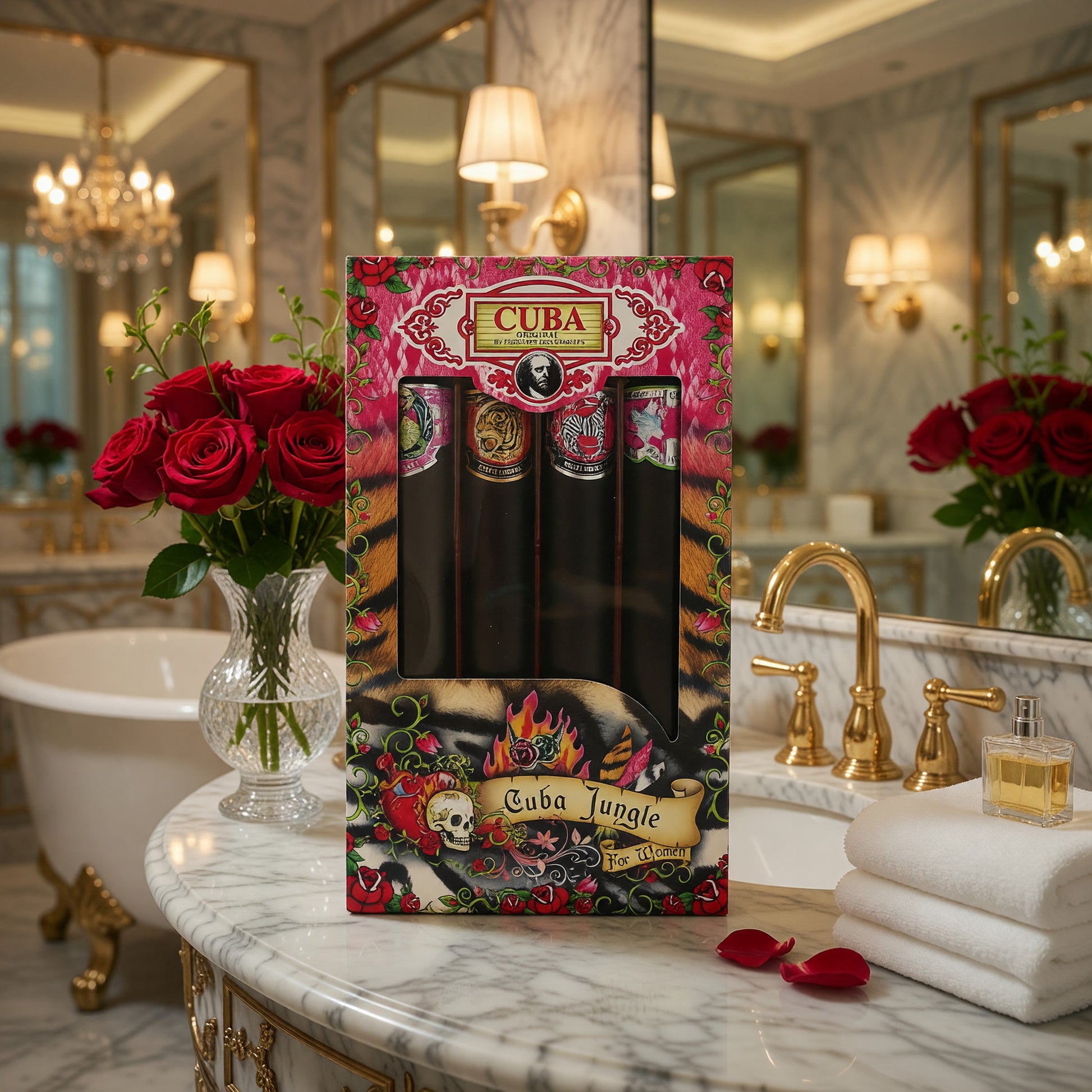 Cuba Original by Cuba, 4 Piece Gift Set for Women (Jungle)