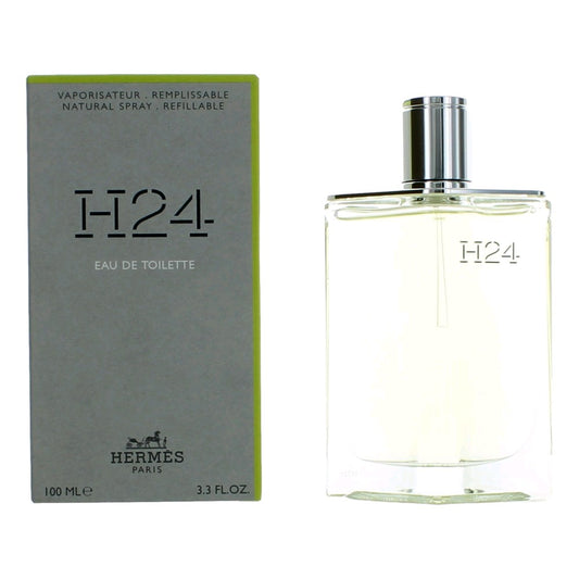H24 by Hermes, 3.3 oz EDT Spray Refillable for Men