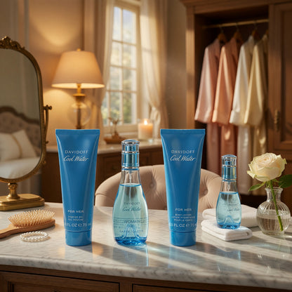 Cool Water by Davidoff, 4 Piece Gift Set for Women