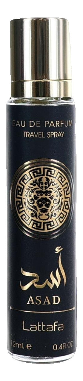 Asad by Lattafa, 0.4 oz EDP Travel Spray for Men