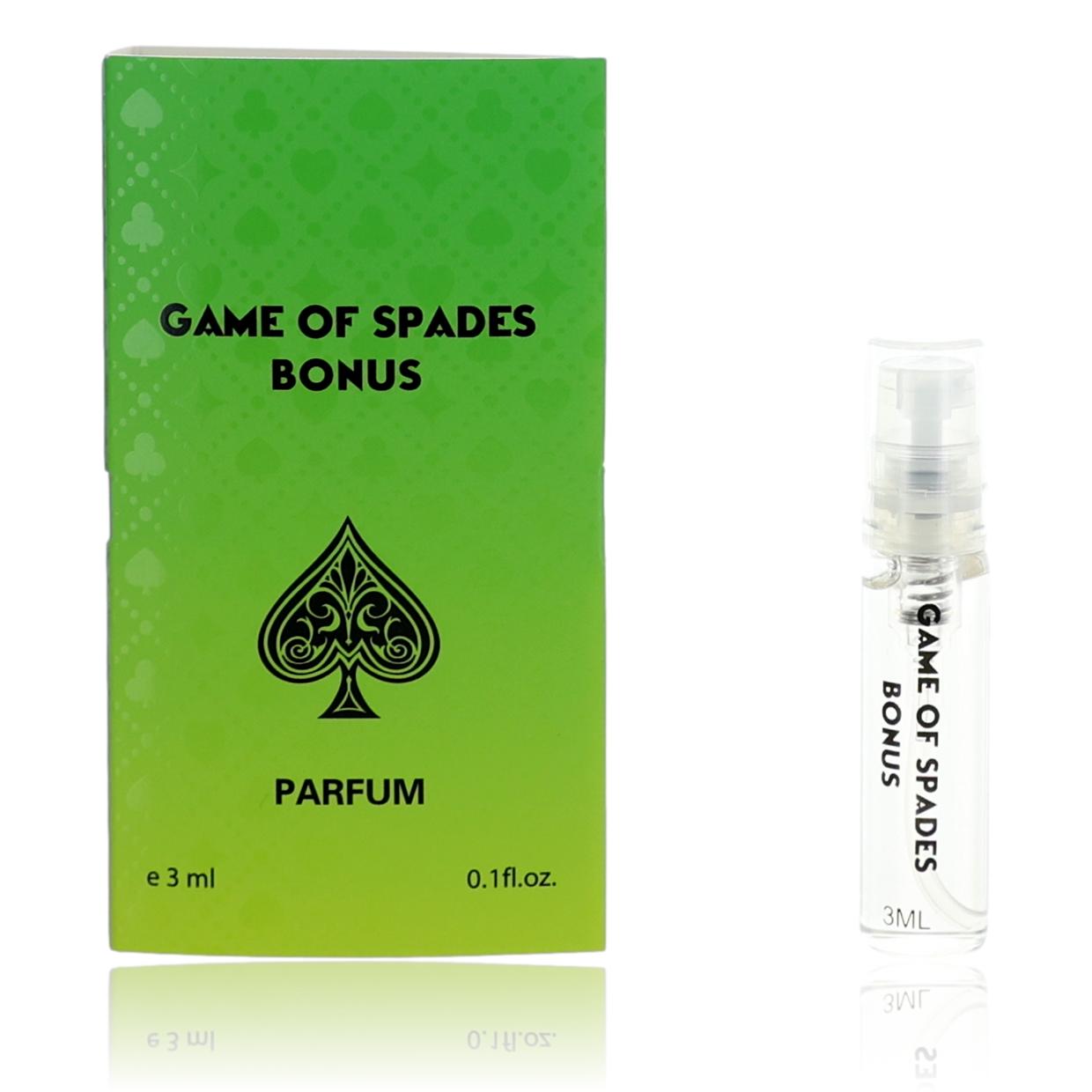 Game of Spades Bonus by Jo Milano, 0.1 oz Parfum for Unisex Sample