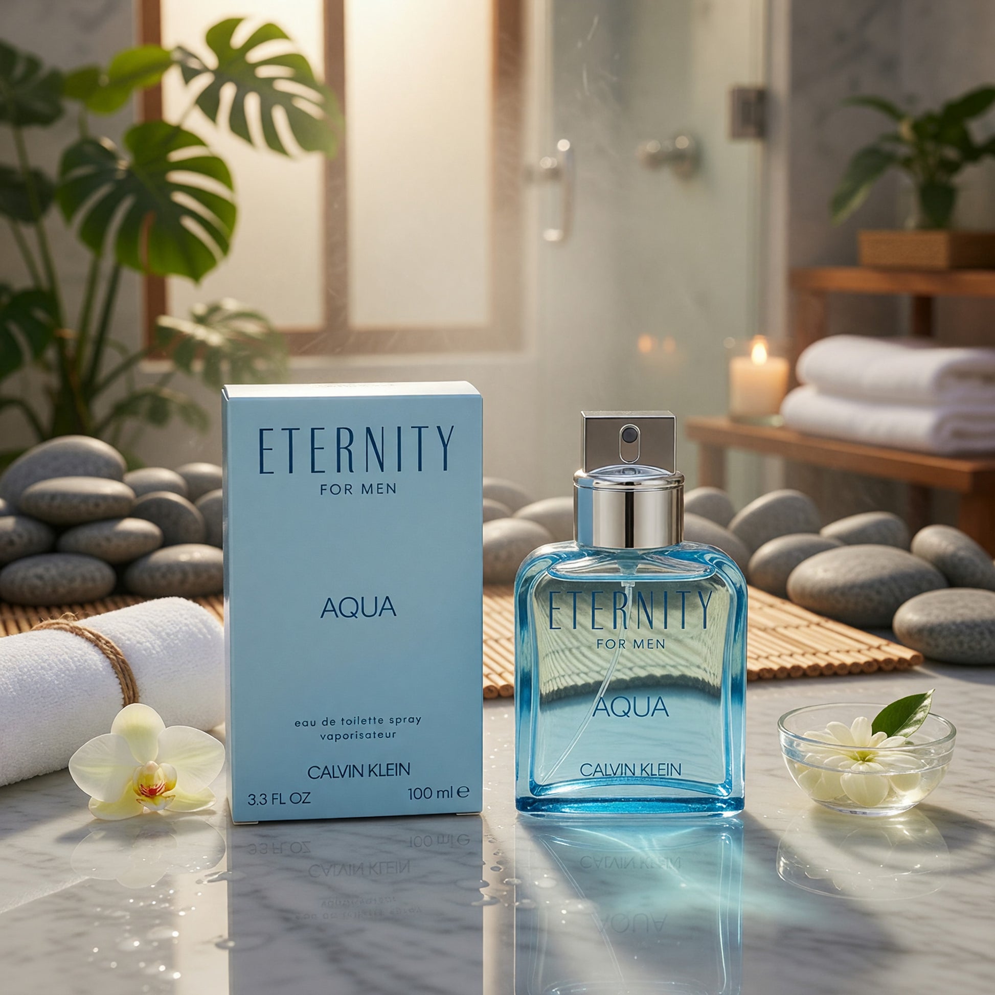 Eternity Aqua by Calvin Klein, 3.4 oz EDT Spray for Men