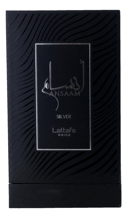 Ansaam Silver by Lattafa, 3.4 oz EDP Spray for Unisex