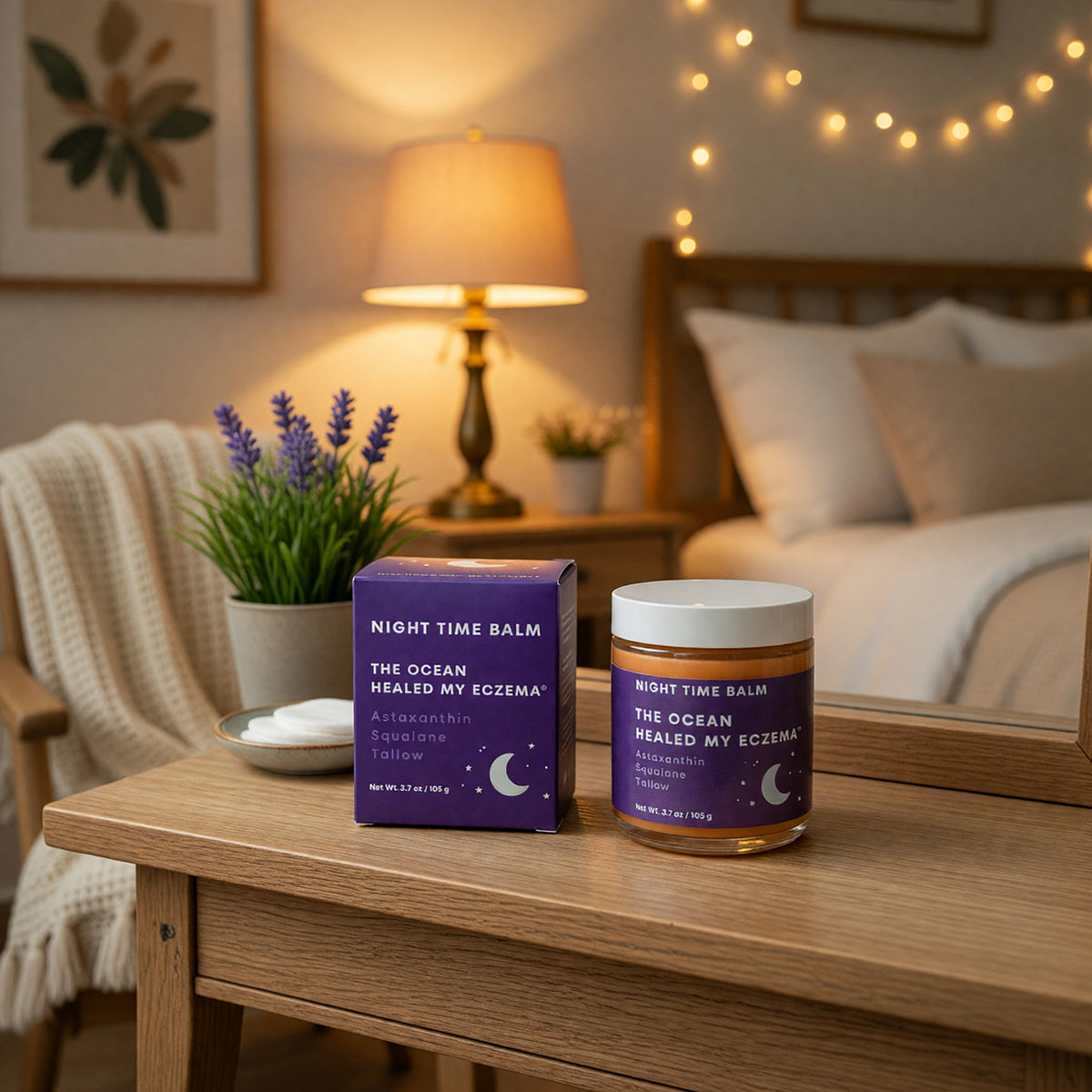 The Ocean Healed My Eczema by HBTO, 3.7 oz Night Time Balm 
