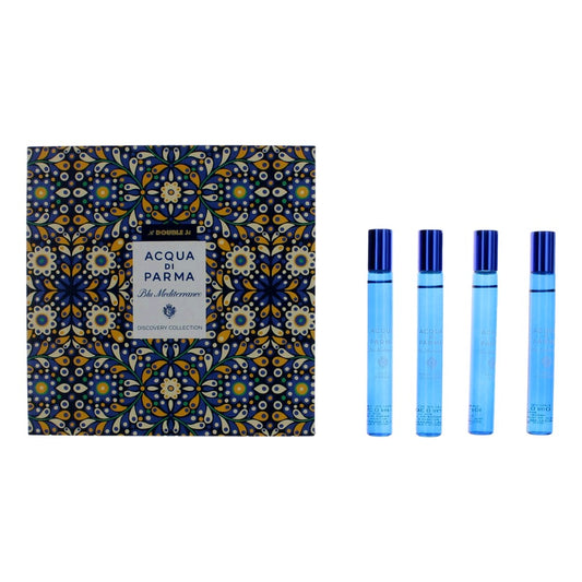 Blu Mediterraneo Discovery Collection, 4 Piece Roll On Set for Unisex