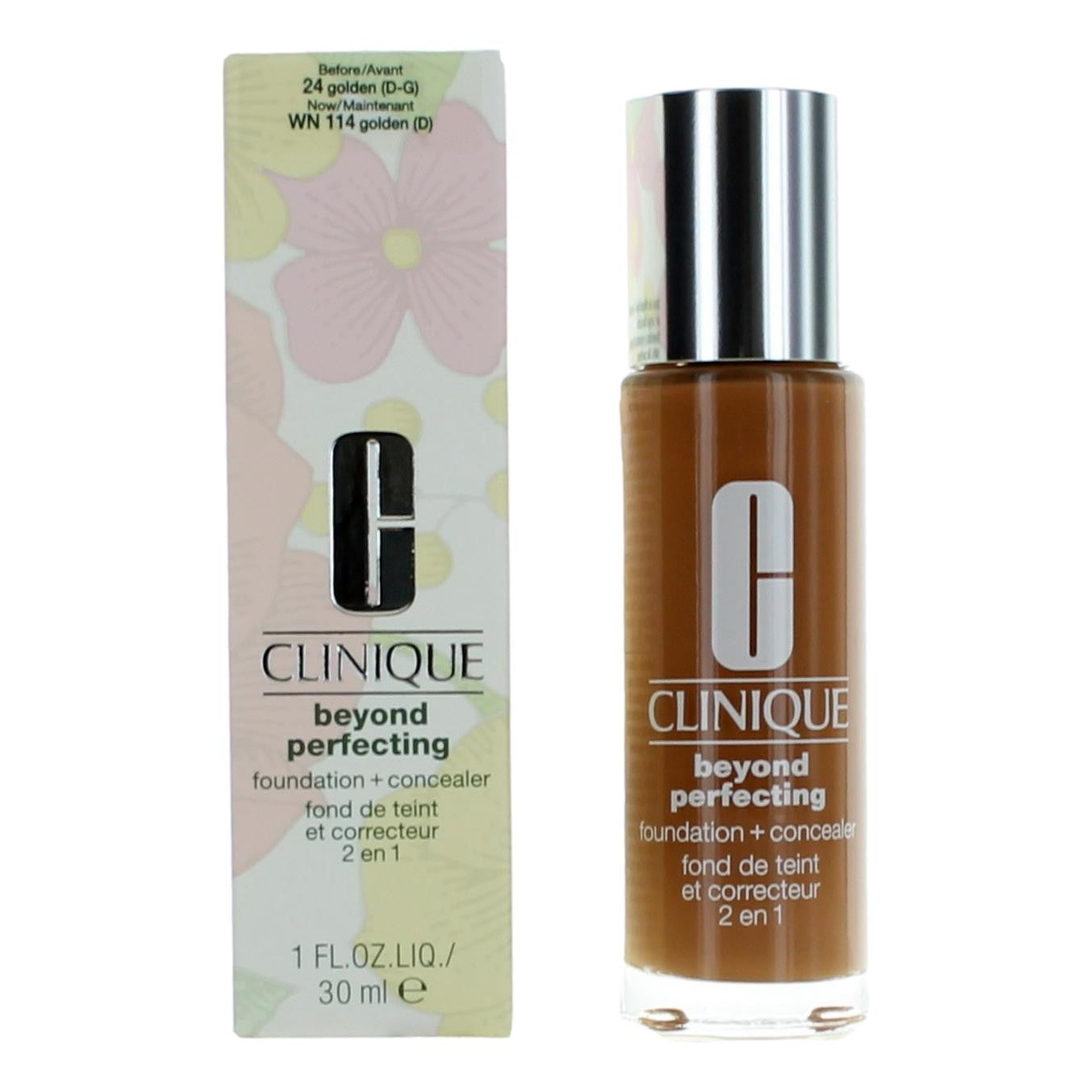 Clinique Beyond Perfecting, 1oz Foundation + Concealer - WN 114 Golden - WN 114 Golden