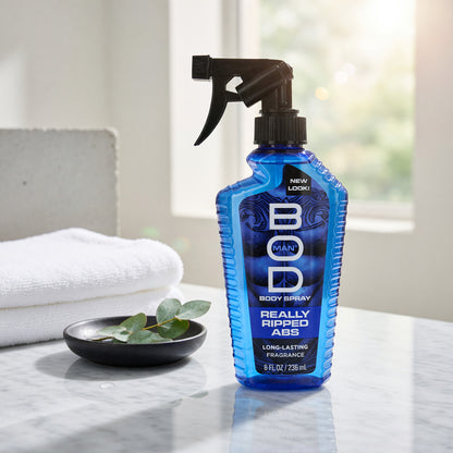 Bod Man Really Ripped Abs by Parfums De Coeur, 8oz Fragrance Body Spray men