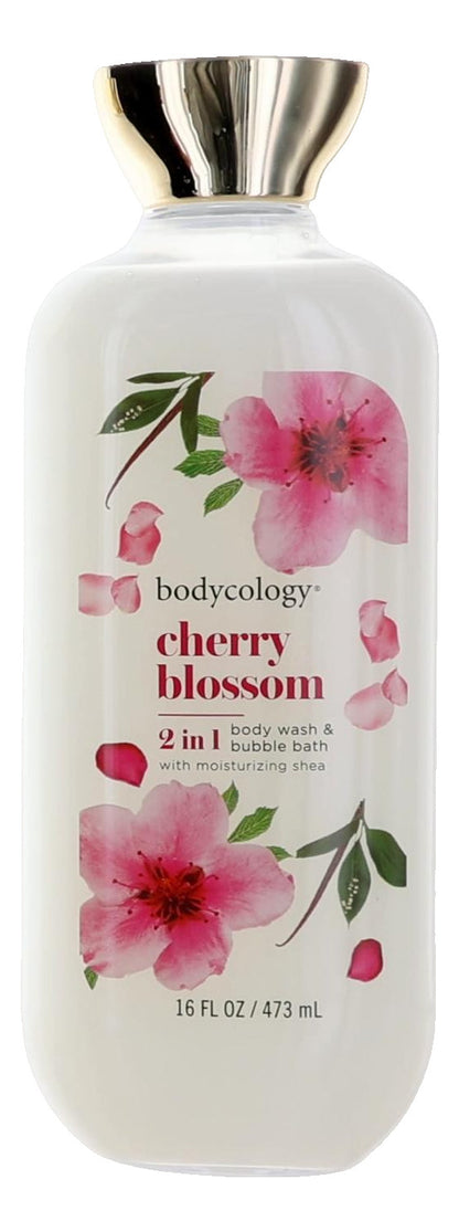 Cherry Blossom by Bodycology, 3 Pack 16oz 2 in 1 Body Wash & Bubble Bath women