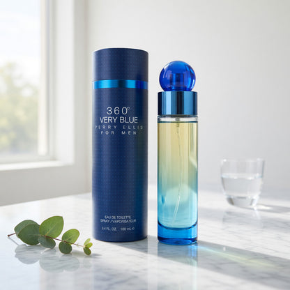 Perry Ellis 360 Very Blue by Perry Ellis, 3.4 oz EDT Spray for Men