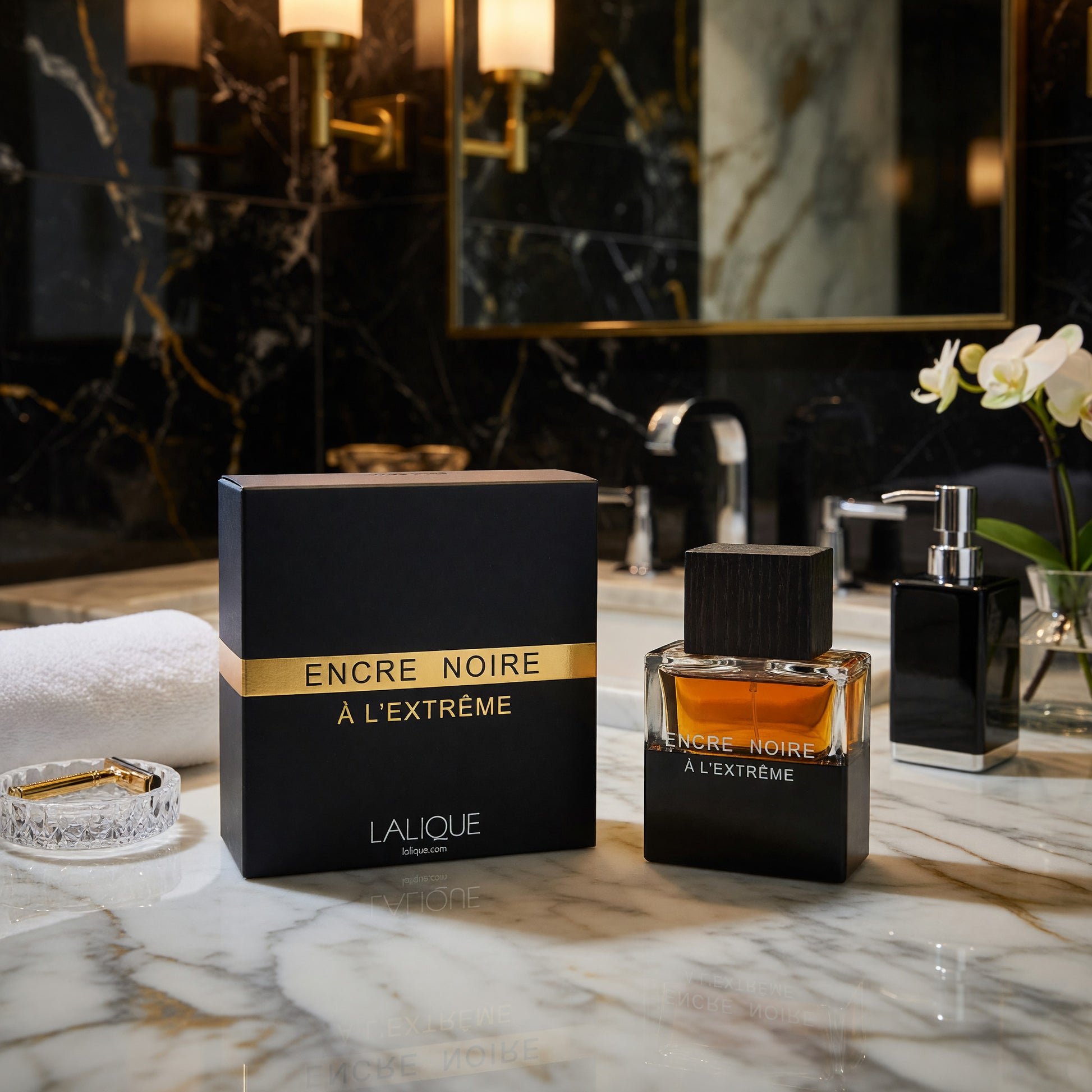 Encre Noire A L'Extreme by Lalique, 3.3 oz EDP Spray for Men