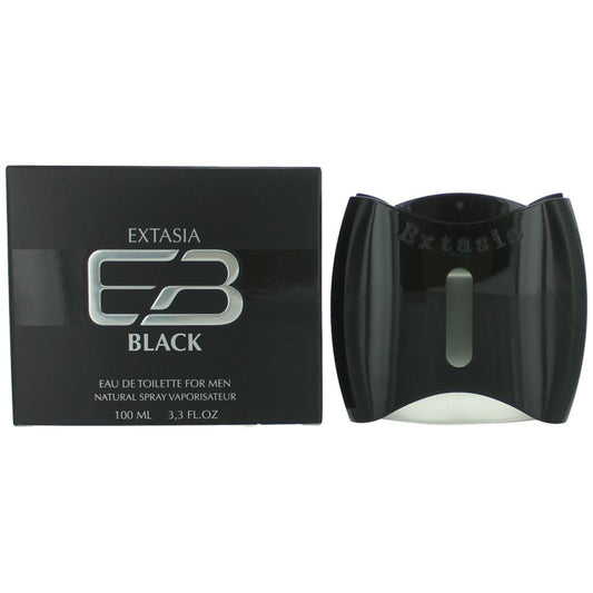 Extasia Black by New Brand, 3.3 oz EDT Spray for Men
